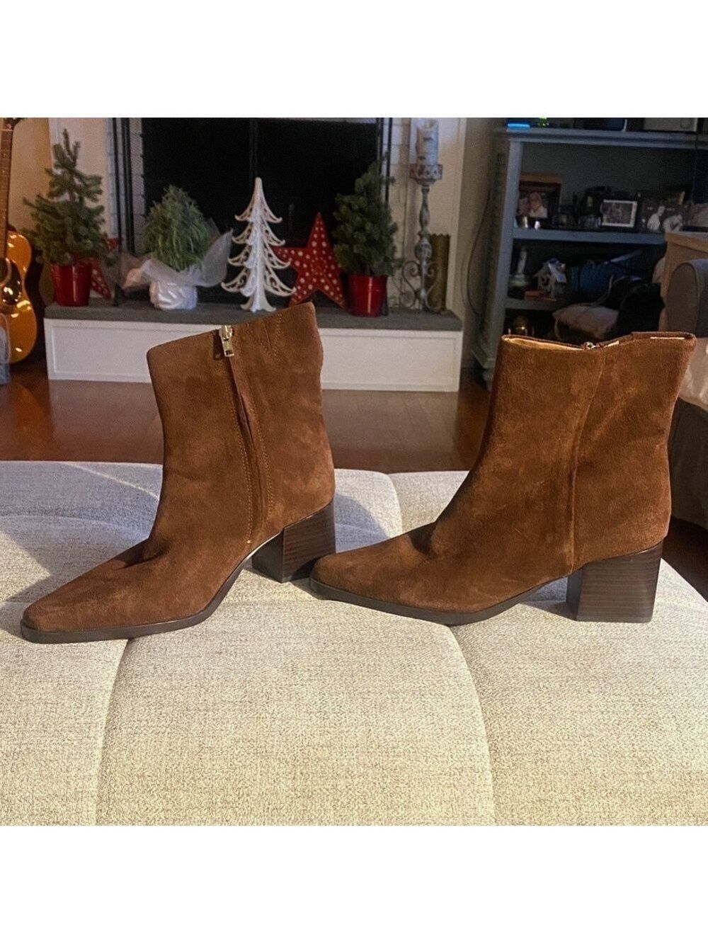 Madewell The Ardin Ankle Boot Brown Suede, Tapered Toe, Block Heel 9.5 NWOB - Picture 6 of 14